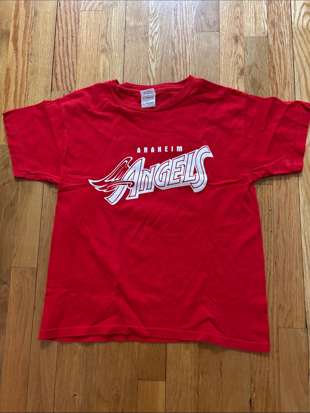 Gildan Red Anaheim Angels Short Sleeve Tee